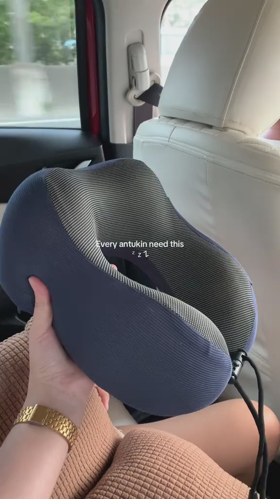 AeroComfort™ – Premium Ergonomic Memory Foam Travel Neck Pillow